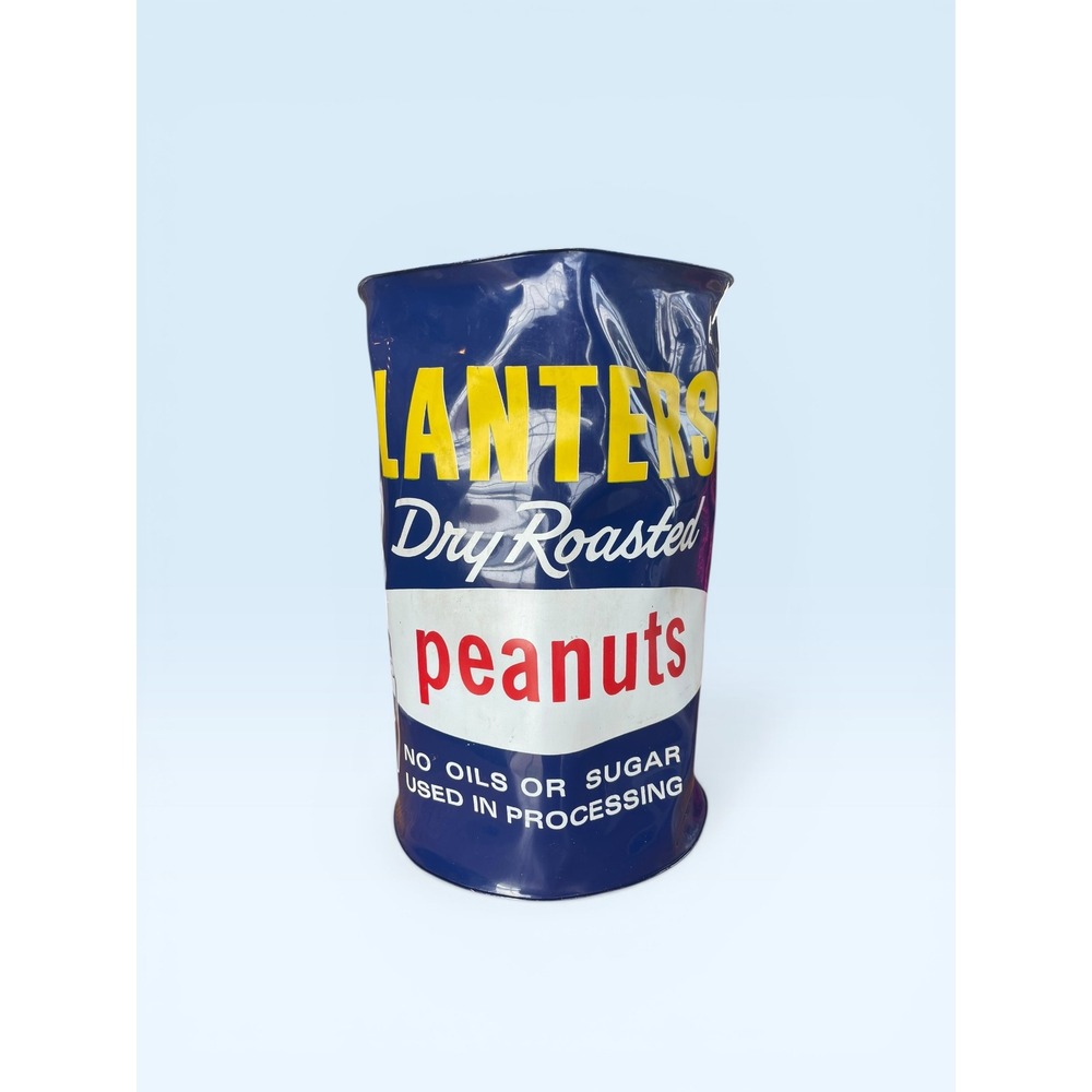 Vintage Planters Mr Peanut Dry Roasted Peanuts Vinyl Duffel 1.5" Tear  Stained